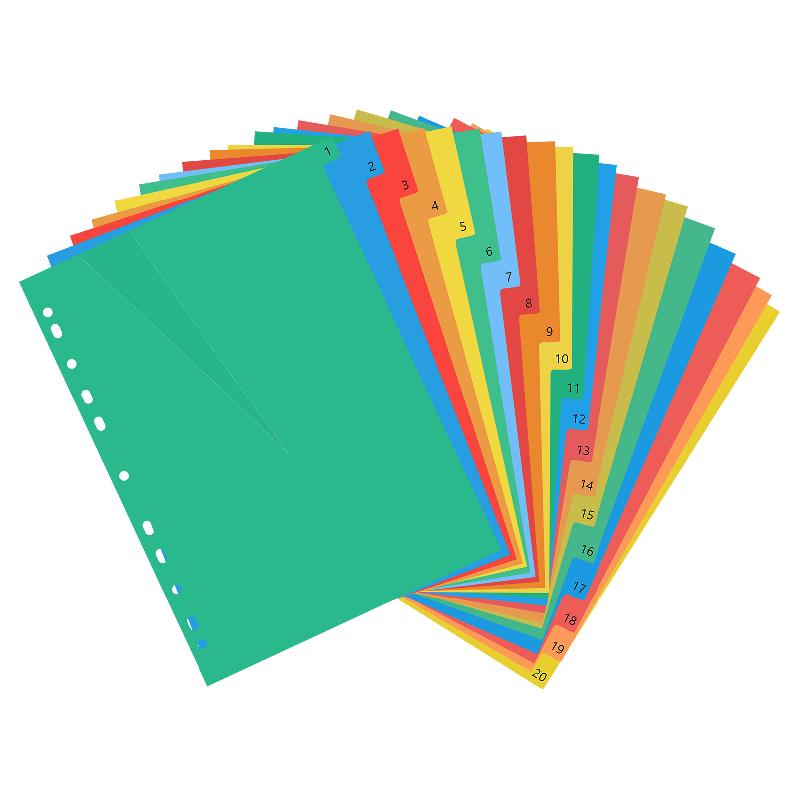 20 Pages A4 Size Color Coded P - Tab Divider A4 review and price