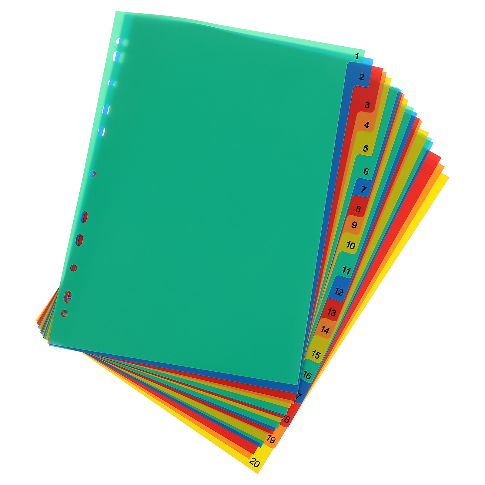 20 Pages A4 Colorful Plastic T - Tab Divider A4 review and price